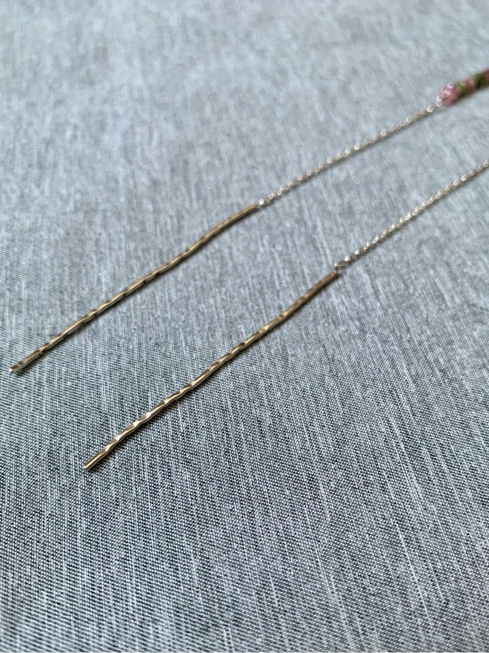 Chan Luu Threader Earrings - Tourmaline - Picture 6 of 10